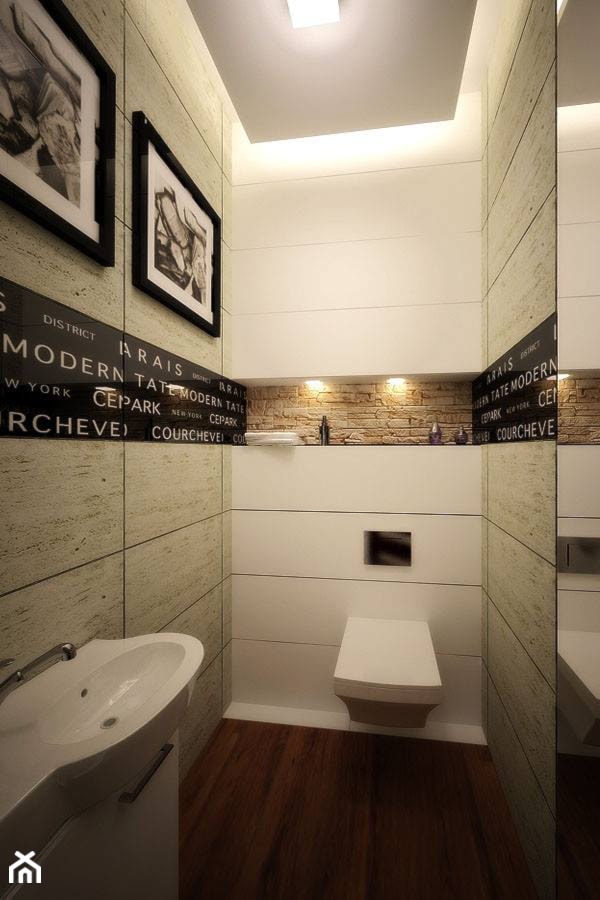 Projekt aranżacji łazienki - Mała łazienka, styl nowoczesny - zdjęcie od 3ESDESIGN