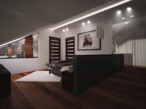 Projekt aranżacji domu_Tychy - Sypialnia, styl nowoczesny - zdjęcie od 3ESDESIGN
