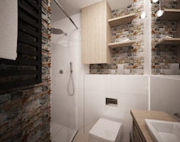 Projekt łazienki Kraków -jedna łazienka w trzech odsłonach - Mała bez okna z lustrem łazienka, styl ... - zdjęcie od 3ESDESIGN - Homebook