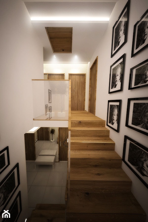 Projekt wnętrz domu jednorodzinnego - Schody, styl nowoczesny - zdjęcie od 3ESDESIGN