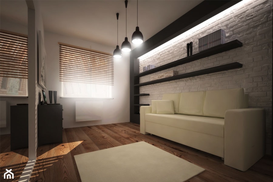 Nowoczesny apartament dla dwojga. - Biuro, styl nowoczesny - zdjęcie od 3ESDESIGN