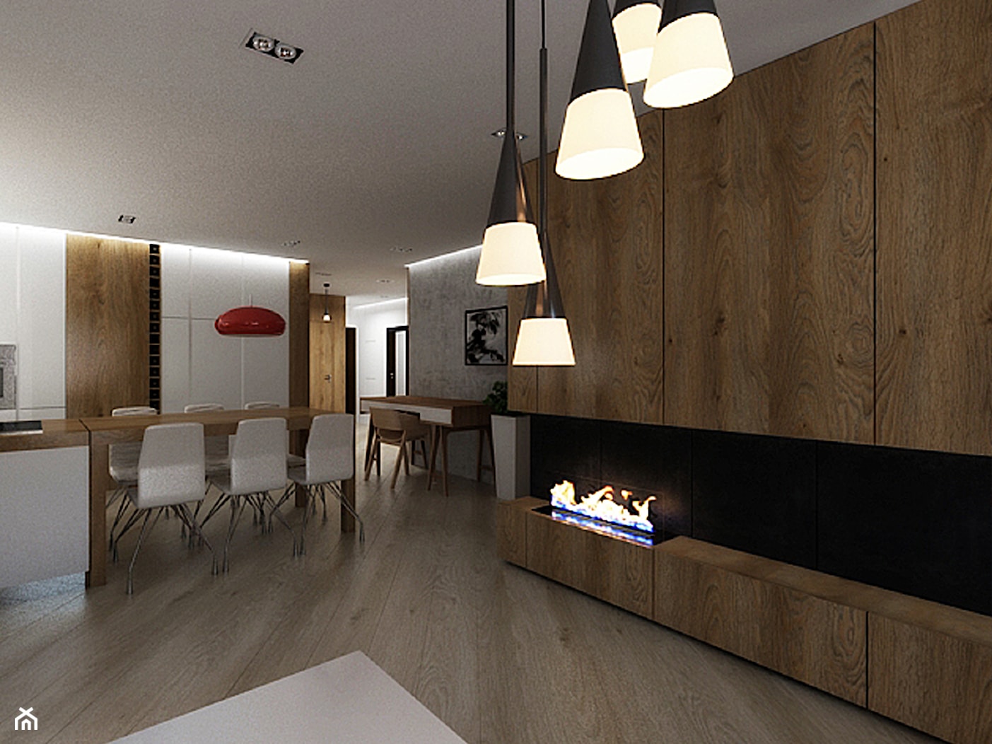 Domowe ognisko - aranżacje kominków w naszych projektach - zdjęcie od 3ESDESIGN - Homebook