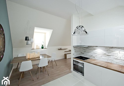 Projekt aranżacji wnętrz_ mieszkanie - Jadalnia, styl skandynawski - zdjęcie od 3ESDESIGN