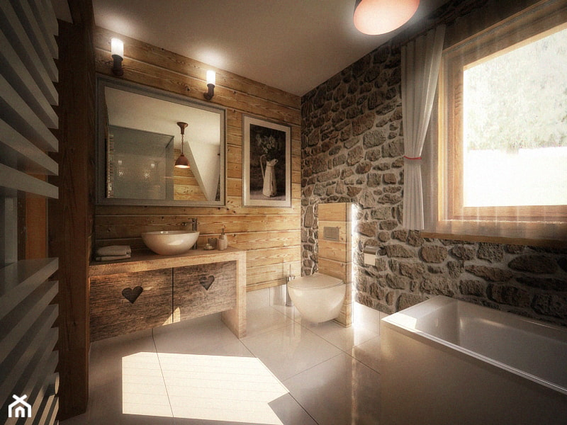 Łazienka - Średnia łazienka z oknem, styl tradycyjny - zdjęcie od 3ESDESIGN
