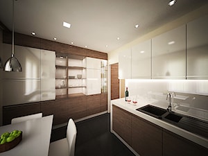 Aranżacja mieszkania_styl nowoczesny - Kuchnia, styl nowoczesny - zdjęcie od 3ESDESIGN