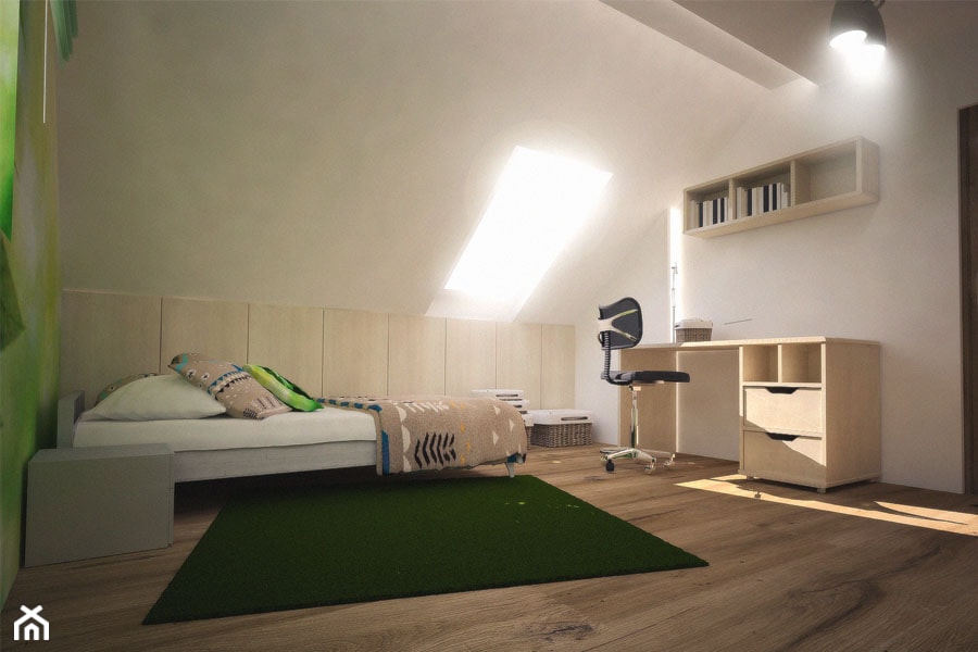 Projekt wnętrz domu jednorodzinnego - Pokój dziecka, styl nowoczesny - zdjęcie od 3ESDESIGN