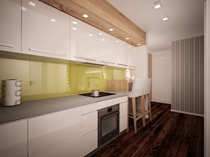 aranżacja małego mieszkania - Kuchnia, styl minimalistyczny - zdjęcie od 3ESDESIGN