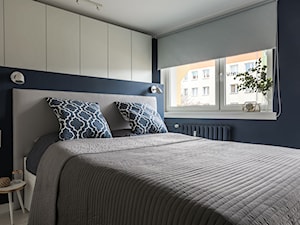 Mieszkanie na wynajem Zielona Góra - Mała niebieska sypialnia, styl skandynawski - zdjęcie od StanglewiczDizajn