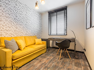 Mieszkanie Zielona Góra - Małe w osobnym pomieszczeniu z sofą białe biuro, styl nowoczesny - zdjęcie od StanglewiczDizajn