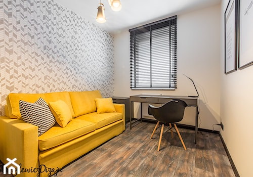 Mieszkanie Zielona Góra - Małe w osobnym pomieszczeniu z sofą białe biuro, styl nowoczesny - zdjęcie od StanglewiczDizajn