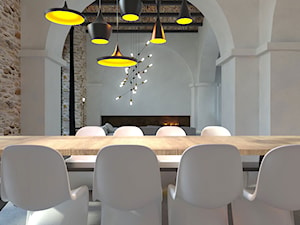 LETNI APARTAMENT W TOSKANII - Średnia biała jadalnia jako osobne pomieszczenie, styl nowoczesny - zdjęcie od gradomska architekci