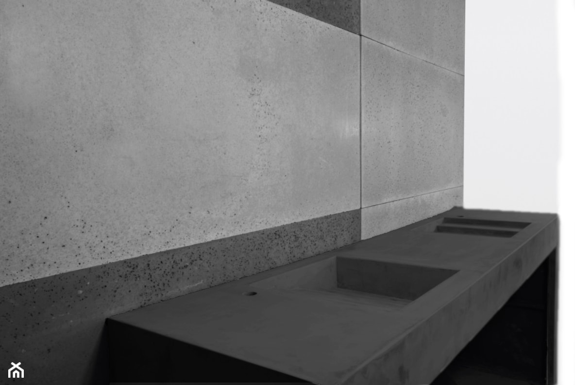Umywalka z betonu architektonicznego - czarna - zdjęcie od Bettoni - Beton Architektoniczny - Homebook