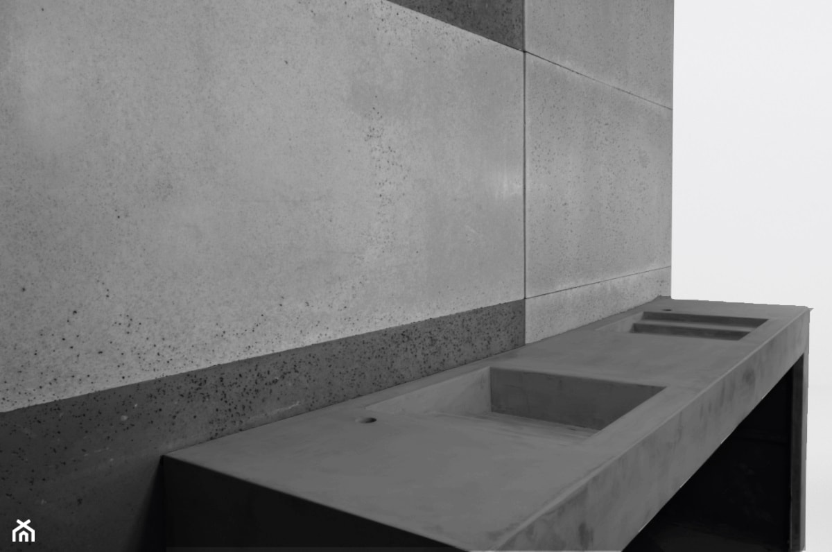 Umywalka z betonu architektonicznego - antracytowa - zdjęcie od Bettoni - Beton Architektoniczny - Homebook