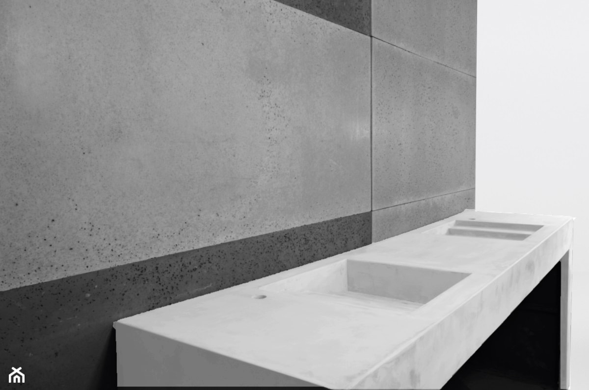 Umywalka z betonu architektonicznego - biała - zdjęcie od Bettoni - Beton Architektoniczny - Homebook