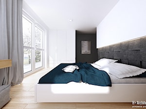 Konwaliowa | Turka - Średnia biała sypialnia, styl nowoczesny - zdjęcie od H+ Architektura
