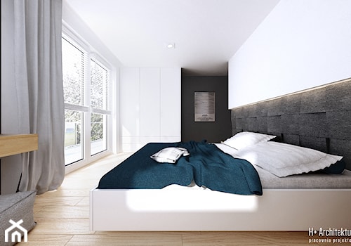 Konwaliowa | Turka - Średnia biała sypialnia, styl nowoczesny - zdjęcie od H+ Architektura