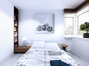 Chodźki | Lublin - Średnia biała sypialnia, styl nowoczesny - zdjęcie od H+ Architektura