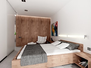 Potokowa | Wrocław - Średnia biała sypialnia, styl nowoczesny - zdjęcie od H+ Architektura