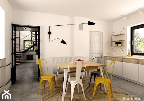 Kuchnia i stół kuchenny - zdjęcie od H+ Architektura