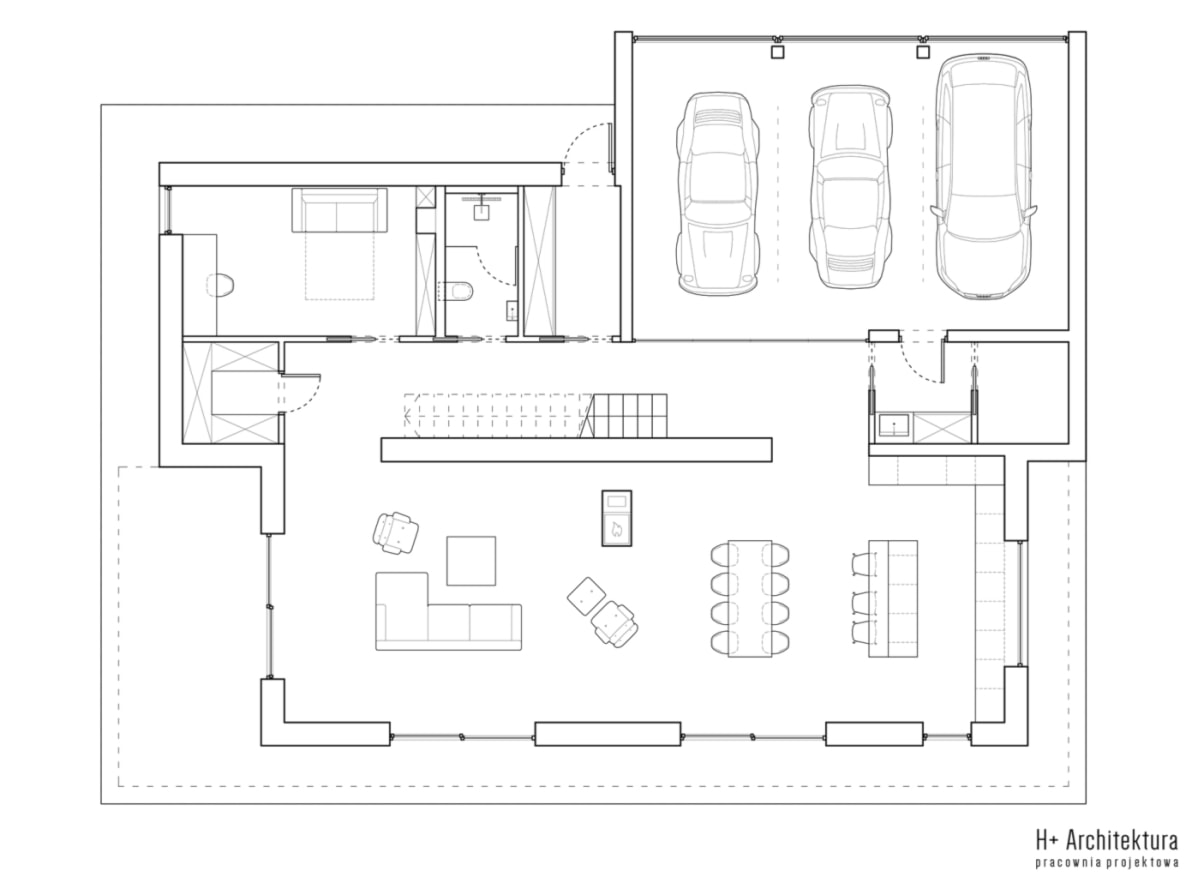 Dom podmiejski | Biała Podlaska - Nowoczesne domy, styl nowoczesny - zdjęcie od H+ Architektura - Homebook