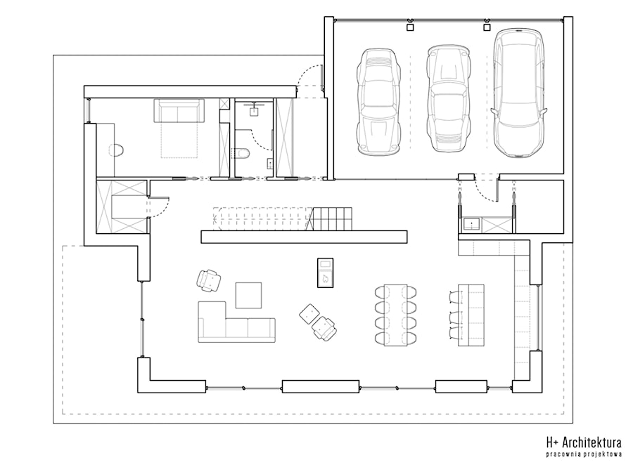 Dom podmiejski | Biała Podlaska - Nowoczesne domy, styl nowoczesny - zdjęcie od H+ Architektura