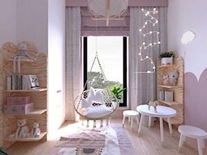 Pokój dla 3 latki - wersja 2 - Średni różowy pokój dziecka dla dziecka dla dziewczynki, styl vintage - zdjęcie od DYLIK DESIGN
