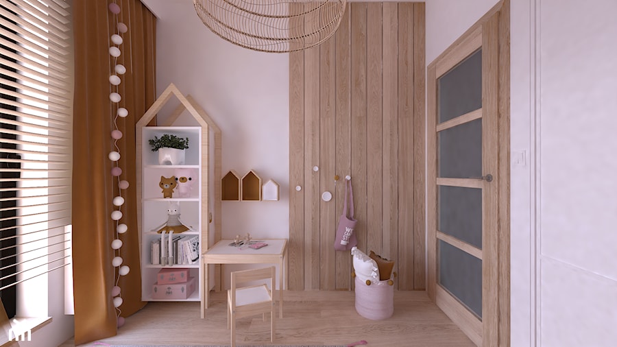 Pokój dla 3 latki - Średni biały pokój dziecka dla dziecka dla dziewczynki, styl skandynawski - zdjęcie od DYLIK DESIGN