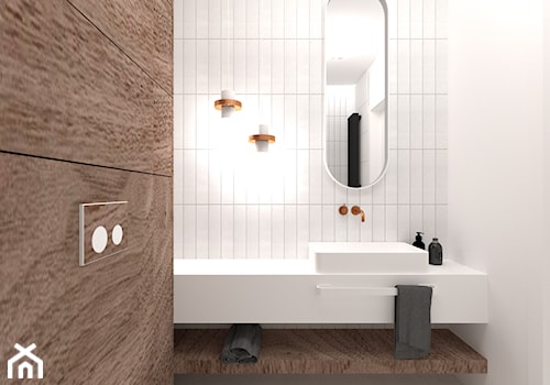 Orzech i miedź - Średnia bez okna łazienka, styl nowoczesny - zdjęcie od DYLIK DESIGN