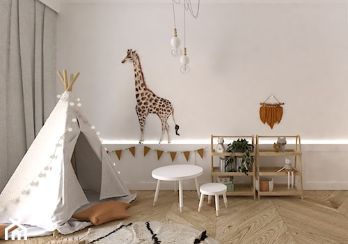Projekt dziecinny BOHO - Mały biały pokój dziecka dla dziecka dla chłopca dla dziewczynki, styl vintage - zdjęcie od DYLIK DESIGN