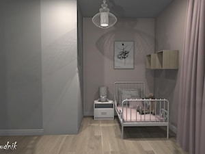 DOM106 GDAŃSK - Średni różowy szary pokój dziecka dla dziecka dla dziewczynki, styl nowoczesny - zdjęcie od RUDNIK WNĘTRZA