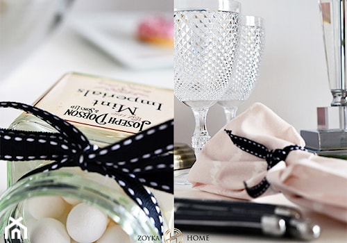Aranżacja stołu w stylu glamour - Biała jadalnia, styl glamour - zdjęcie od Zoyka HOME