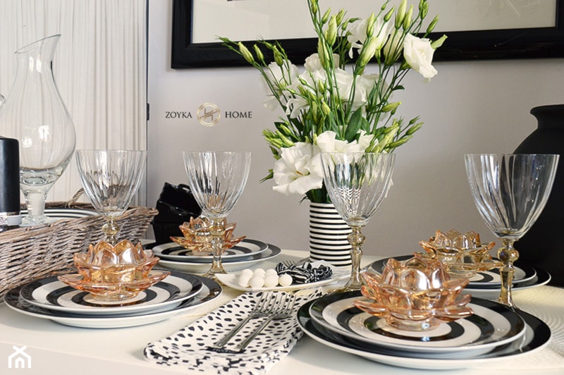 Aranżacja stołu B - Biała jadalnia, styl tradycyjny - zdjęcie od Zoyka HOME