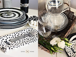 Aranżacja stołu B - Mała szara jadalnia jako osobne pomieszczenie, styl tradycyjny - zdjęcie od Zoyka HOME