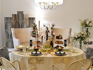 Świątecznie i Bożonarodzeniowo - Średnia biała jadalnia - zdjęcie od Zoyka HOME