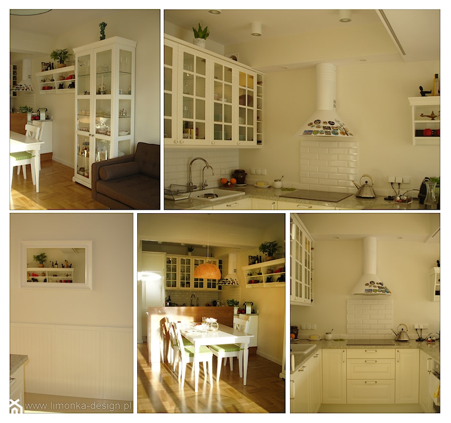 kuchnia otwarta na salon, inspirowana tradycyjnym stylem skandynawskim - zdjęcie od Limonka Design Group