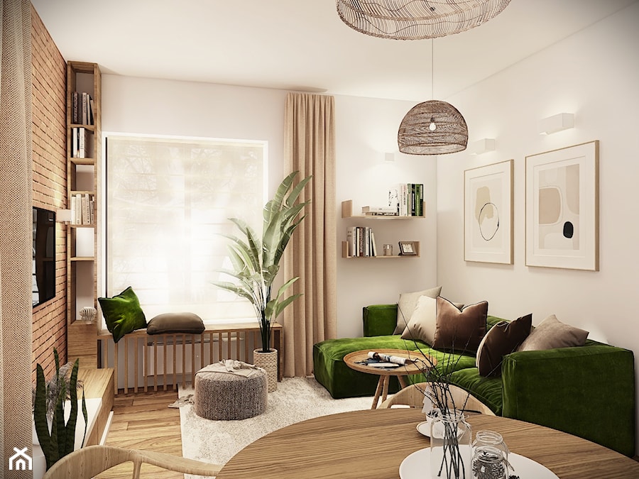 Mieszkanie dla studentki - Salon, styl nowoczesny - zdjęcie od Limonka Design Group
