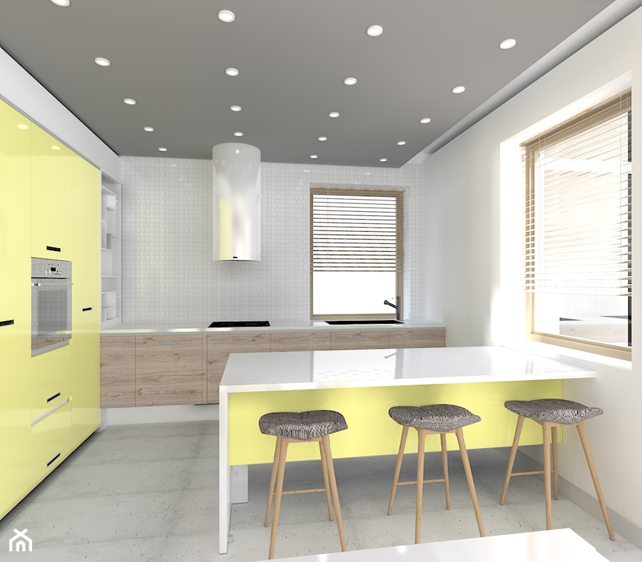 Yellow design - Kuchnia, styl minimalistyczny - zdjęcie od Pracownia projektowa Interior Design