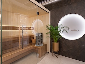 Kremowa łazienka z sauną - zdjęcie od Maxfliz Salony Wyposażenia Wnętrz