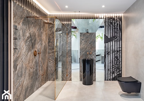 Elegancka łazienka z dużym lustrem - zdjęcie od Maxfliz Salony Wyposażenia Wnętrz