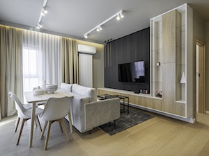 Elegancki apartament w beżach i czerni - zdjęcie od Maxfliz Salony Wyposażenia Wnętrz