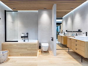 Łazienka w stylu japandi – minimalizm, funkcjonalność i harmonia - zdjęcie od Maxfliz Salony Wyposażenia Wnętrz