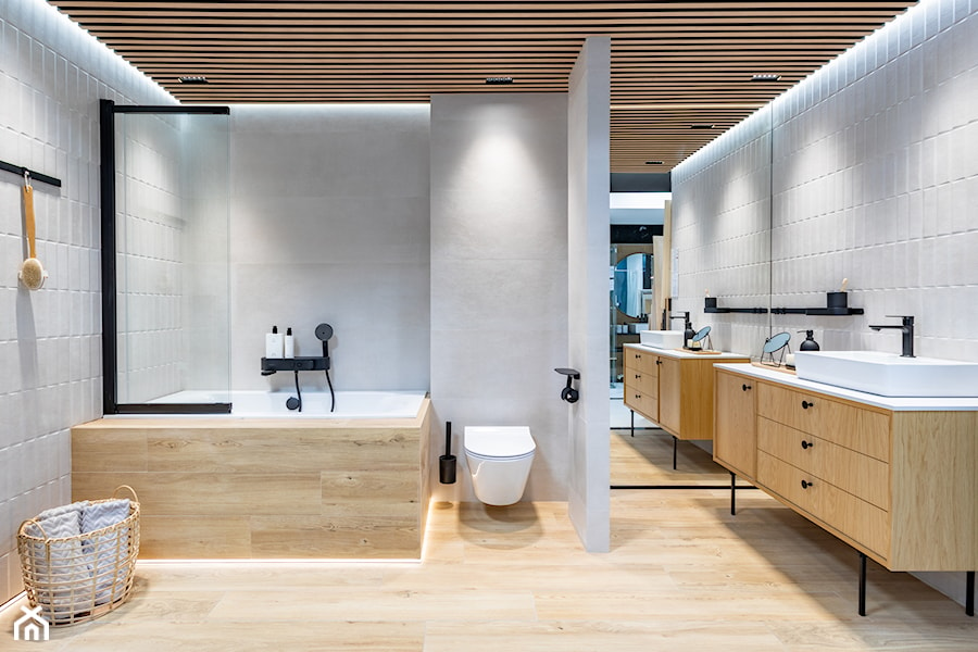 Łazienka w stylu japandi – minimalizm, funkcjonalność i harmonia - zdjęcie od Maxfliz Salony Wyposażenia Wnętrz
