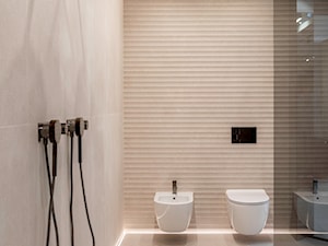 Nowoczesny beżowy apartament z płytkami Porcelanosa