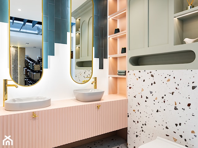 Elegancka łazienka z lastrykiem w nowoczesnym wydaniu