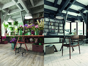 Kronopol Platinium Flooring - Duży czarny salon z jadalnią, styl nowoczesny - zdjęcie od SWISS KRONO