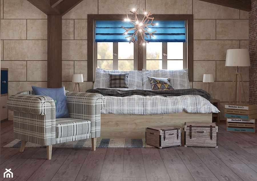 Panele podłogowe - Średnia sypialnia na poddaszu, styl nowoczesny - zdjęcie od SWISS KRONO