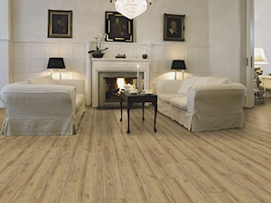 Podłogi Villeroy & Boch - Średni beżowy biały salon, styl tradycyjny - zdjęcie od SWISS KRONO