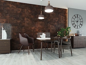 Wall Design - Średnia brązowa jadalnia, styl industrialny - zdjęcie od SWISS KRONO
