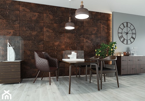 Wall Design - Średnia brązowa jadalnia, styl industrialny - zdjęcie od SWISS KRONO