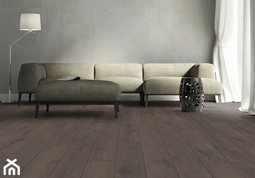 Podłogi Villeroy & Boch - Średni szary salon, styl minimalistyczny - zdjęcie od SWISS KRONO